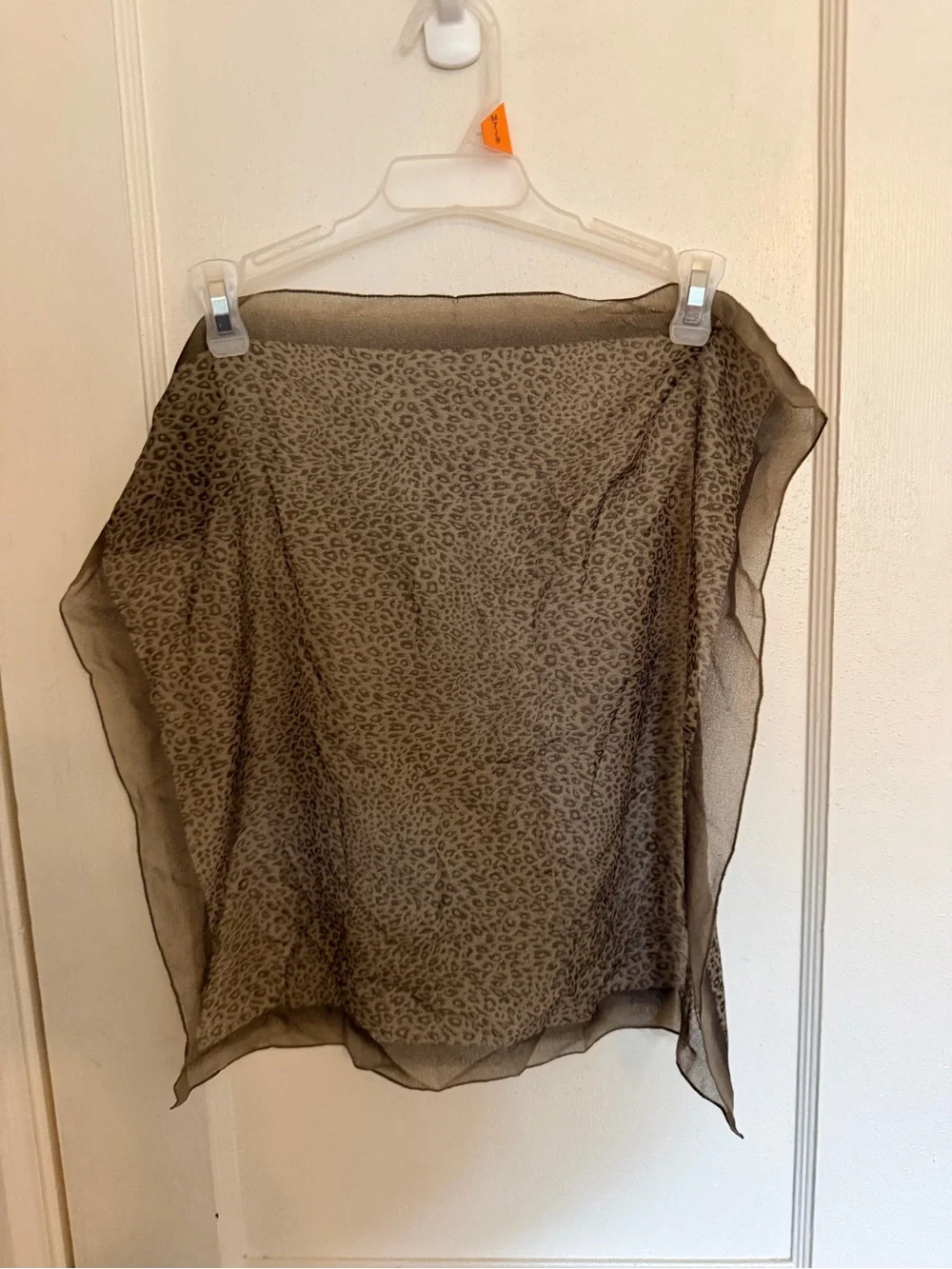 Sheer Leopard-Print Women's Scarf/Wrap. Like new condition
